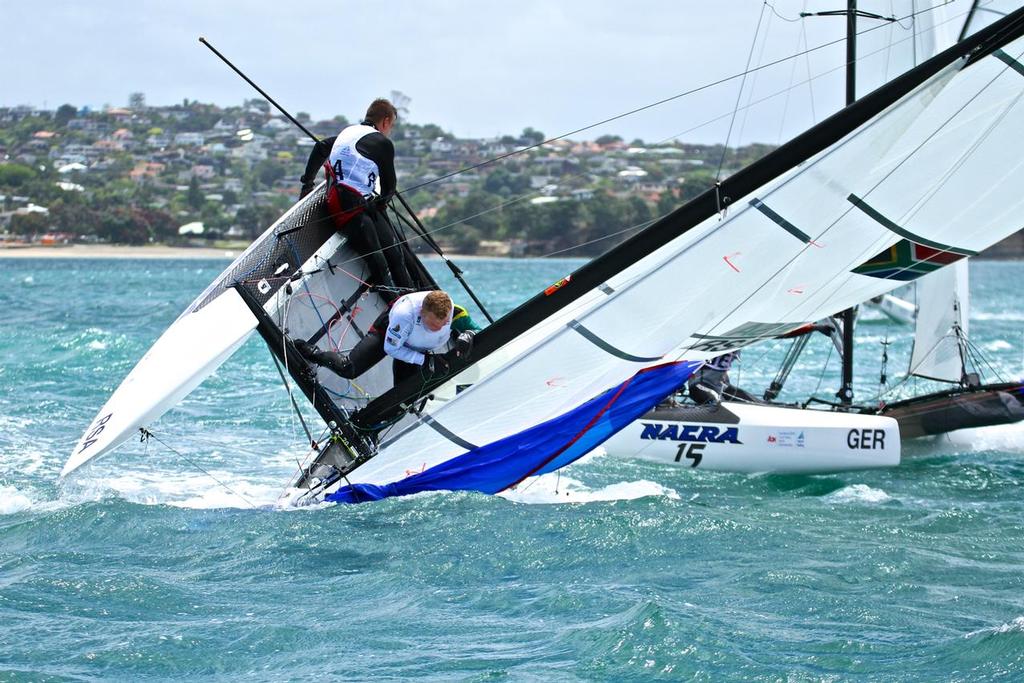 Nacra 17 - Aon Youth Worlds 2016, Torbay, Auckland, New Zealand © Richard Gladwell www.photosport.co.nz